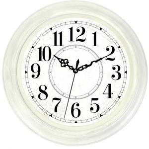 Vintage Wall Clock 16 Inch Quartz Silent Non-Ticking Analog Clock Battery Operated Rustic Round Decorative Clock for Living Room Kitchen Home Office Classroom