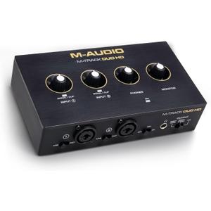 M-AUDIO M-Track Duo HD Audio Interface 24bit 192kHz for Recording, Streaming, Podcasting with USB-C, 2 XLR TRS Inputs, 2 TRS Outputs, Software Suite
