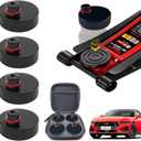 4PCS Jack Pads for Mach-E, Compatible with Ford Mustang Mach E 2021-2025, Rubber Pinch Weld Jack Pad Adapter, Lift & Jack Stand Support with Non-Slip Design & Storage Bag