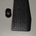Wireless Keyboard and Mouse Combo - Full-Sized Ergonomic Keyboard with Wrist Rest, Phone Holder, Sleep Mode, 2.4G Quiet Keyboard for PC Laptop, Complete Work Setup for Office or Home -Trueque KM23