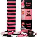 Party Games Nights l Giant Wooden Blocks Stacking Game l Pick Your Game, Fun for Group, Couple, Dare, DIY 200+ Missions and Questions for Party Night l Girls Night Party