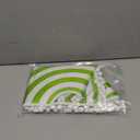 MACTING Christmas Green and White Tree Skirt 30 Inch Small Annual Rings Tree Mat with Pom Poms Little Xmas Tree Cover for Halloween Holiday Indoor Home Party Xmas Decorations