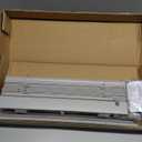 LOTUS & WINDOWARE Cordless Faux Wood Blinds, 17" Wide x 36" Long,Smooth,Light Gray, 2 Inch Horizontal Blinds  for Living Room, Bedroom, Interior Door Windows