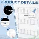 Sherr Acrylic Brochure Holder Wall Mount with Removable Dividers, Wide High Capacity Literature Display Stand for 4''x 9'', 8.5''x11'' Pamphlets, 26.7'' x 30.7'' for High-traffic Lobbies Events