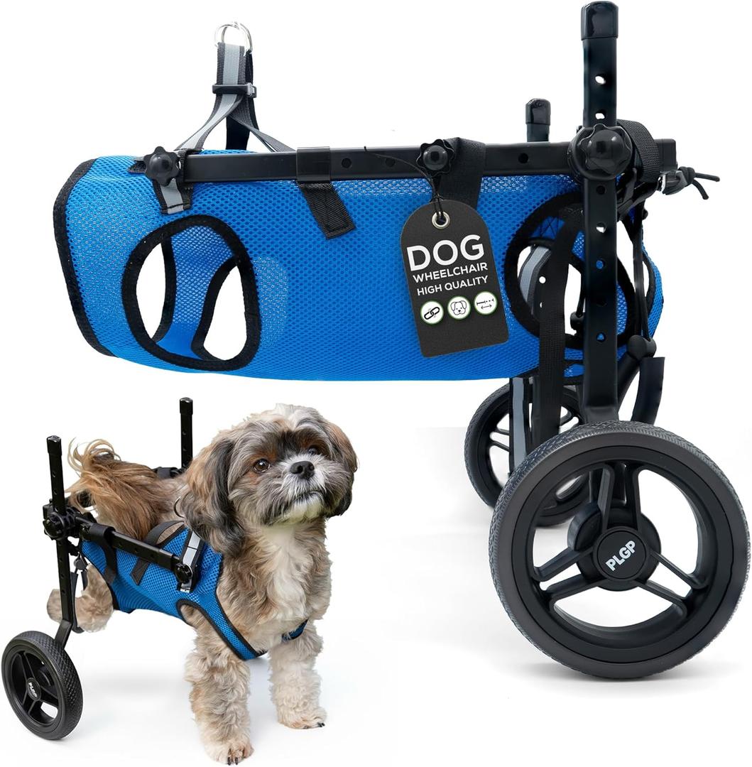 Dog Wheelchair for Back Legs, Dog Wheelchair Cart, Doggy/cat Wheelchairs with Disabled Hind Legs Walking, Mobility Aids for Small Pets Hind Limbs, Dogs Carts with Wheels, Light Weight (Royal Blue)