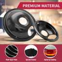 Stove Drip Pan for Electric Stove Top, Compatible with Frigidaire 10% Energy Save by Enamel Spraying Prevent Bending and Rust Includes a Set of 4 Oven Burner Drip Pans, Black