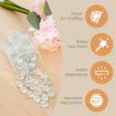 Houseables Glass Marbles, Glass Beads for Vases, Marbles for Vases, 5LB, 500-600, Clear Beads, Clear Gems, Fillers for Centerpieces, Decorative Rocks, Flat, Stones, Pebbles, Crafts, Plants, Fish Bowl