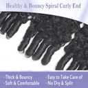Burmese Curly Bundles Human Hair 20 22 24 Inchs 100% Unprocessed 3c4a Quick Weave Water Wave with Spiral Curly End Real Human Hair Extensions Natural Black