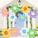 12 Pcs Spring Inflatable Hanging Flowers Colorful Inflatable Hanging Daisy Flower Ball for Spring summer Party Outdoor Decorations