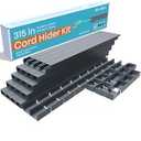 One Cord Channel Cable Concealer - 315 in One-Cord Cover for Wall, Mini Wire Hider for 1-2 Wires, Paintable Electric Cable Cover for Outside, Wall Mount TV Cord Hider (Gray)