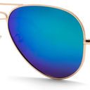 Pro Acme Aviator Sunglasses for Men Women Classic Polarized UV400 Protection(06) Gold Frame/Green Mirrored Lens