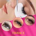 2 x TDANCE Flat Lashes Eyelash Extensions 0.15/0.2mm Thickness Super Soft Air Flat Lash Extension Ellipse Eyelash Extension Matte Black Flat Eyelash Extensions Salon Use(Air Flat,0.2-C,13mm)