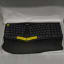 Nulea Wireless Ergonomic Keyboard, Split Keyboard with Wrist Rest, USB-C Charging, 7-Color Backlight, Natural Typing, Bluetooth and USB Connectivity, Compatible with Windows/Mac