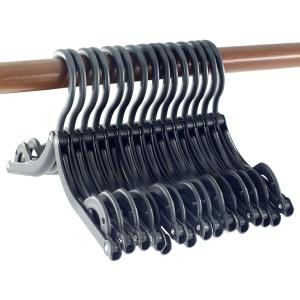 20 Pcs Portable Folding Travel Clothes Hangers, Foldable Clothes Drying Rack for Travel (Matt Black)