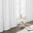 Nanspring White Linen Sheer Curtains 52x84 Long 2 Panels Set for Living Room Bedroom 