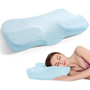 AM AEROMAX Cooling Cervical Memory Foam Pillow, Contour Pillows for Neck and Shoulder Pain Relief, Ergonomic Head Support Sleeping Pillow for Side and Back Sleepers.
