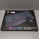 SABLUTE Wireless Keyboard and Mouse Combo - Ergonomic Wave Keyboard with Soft Leather Wrist Rest, Phone Holder, Rechargeable, RGB Backlit Mouse, Full-Size Set for Windows/ Mac/ Computer (Black)