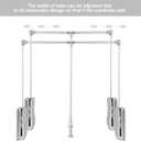 Pull Down Closet Rod, Adjustable Wardrobe Organizer Clothing Rail For Hanging Clothes Heavy Duty Clothes Rod Hanger Soft Return Space Saving for Closet Wardrobe, Adjusted from