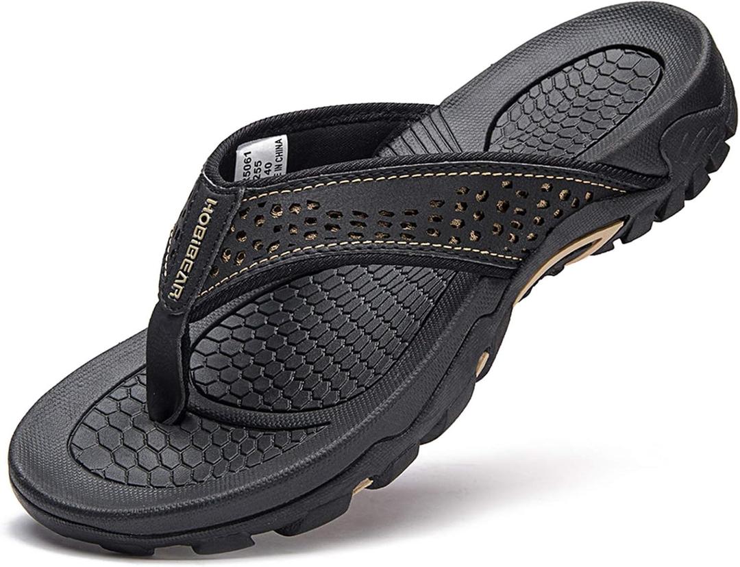 GUBARUN Mens Sport Flip Flops Comfort Casual Thong Sandals Outdoor, 7.5