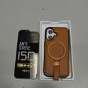 Butaiga for iPhone 17 Leather Case with Stand, Anti-Slip Grip Ring, Fits for MagSafe (Brown, iPhone 17)
