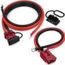 7 FT Quick Disconnect Winch Power Cable, 175A Connector Plug with 2AWG Copper Wiring, Forklift Plug Wire Trailer Power Storage Power Harness