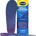 Dr. Scholl's Walk Longer Insoles - Comfortable Plush Foam Cushioning Inserts for Walking, Hiking, and Standing on Feet All-Day with Arch Support - Walk 50% Longer Without Muscle Fatigue, Women's Size 6-11