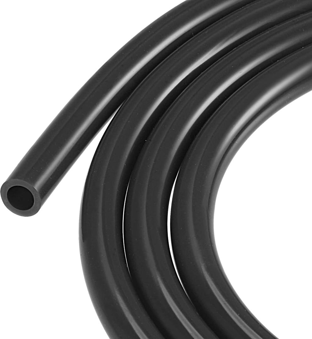 MECCANIXITY Silicone Tubing Hose 5/16" ID 1/2" OD 8ft Black High Temperature for Water Hose Air Tube