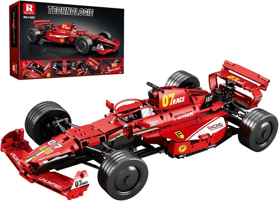 Reobrix F1 Cars Building Sets for Adults, Technical Formula 1 Model Car Kits, Cool 1:8 Scale Race Car Model Display for Home or Office Decor, Collectible Gifts for F1 Fans (928 PCS,Static Version)