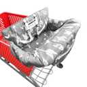 Portable 2-in-1 Grocery Cart Seat Cover and Baby Highchair Cover (Gray Arrow)