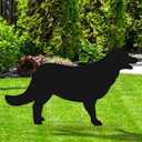 Qualirey Dog Predator Decoys Geese Deterrent Goose Hunting Decoy Accessories Predator Replica Visual Scare Device for Keep Away Pests Yard Ornament