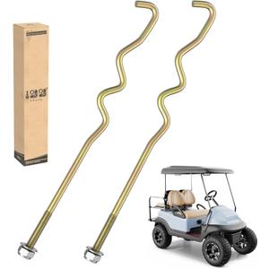 10L0L Golf Cart Battery Hold Down Rods & Plate Kit for Club Car Precedent Electric Golf Cart 2008.5-Up Replace OEM Part#103374801 103357701 (2 Pack)