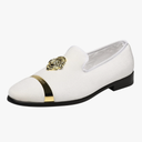 ELANROMAN Men's Velvet Loafers Dress Fashion Wedding Party Prom Shoes Size 10.5
