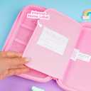 Blippo Cute Pencil Case for Girls - Pink Pencil Pouch for School - Kawaii Pencil Case for Kids - Large Pencil Case Organizer with Hard Shell