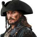 HOMELEX Pirate Hat for Women & Men Colonial Tricorn Halloween Adult Revolutionary war Costume Accessory (60, Black)