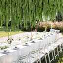 Suncalla Forest Green Spring Natural Dried Amaranthus Hanging Flowers Amaranthus Artificial Flowers for Wedding Arch Bouquet Floral Garland Wall Home Decoration (23 Inch,12 Pcs)