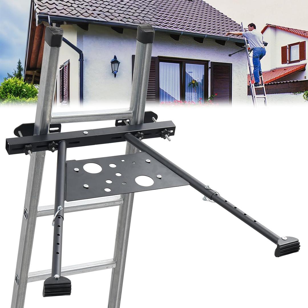 HOSKO Ladder Stabilizer, Heavy Duty Ladder Roof Stabilizer, Adjustable Leg 20-30" Extension Ladder Stabilizer for Roof Gutter