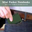 10 Pack Waterproof Notebook, All-Weather Pocket Sized Tactical Notepad, Top Spiral Memo Grid Paper Notepad for Outdoor Activities Recording(Army Green, 3"x5")