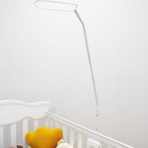 Baby Canopy Holder Stand with Adjustable Bedside Clamp - White Crib Mosquito Net Rack for Nursery Bed, Portable Infant Bed Mosquito Net Support Frame Accessories