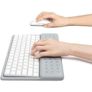 Buwico 2 in 1 Keyboard Wrist Rest Pad Wrist Support Keyboard Mat Wrist Rest Mouse Pad for Apple Magic Keyboard 2 (Gray)