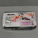 Mueller Pro-Series 10-in-1 - Vegetable Chopper, 8 Blades, Onion Chopper, Dicer, Egg Chopper with Container, French Fry Cutter, Household Utensils, Kitchen, Salad Maker, White Sand/Gray