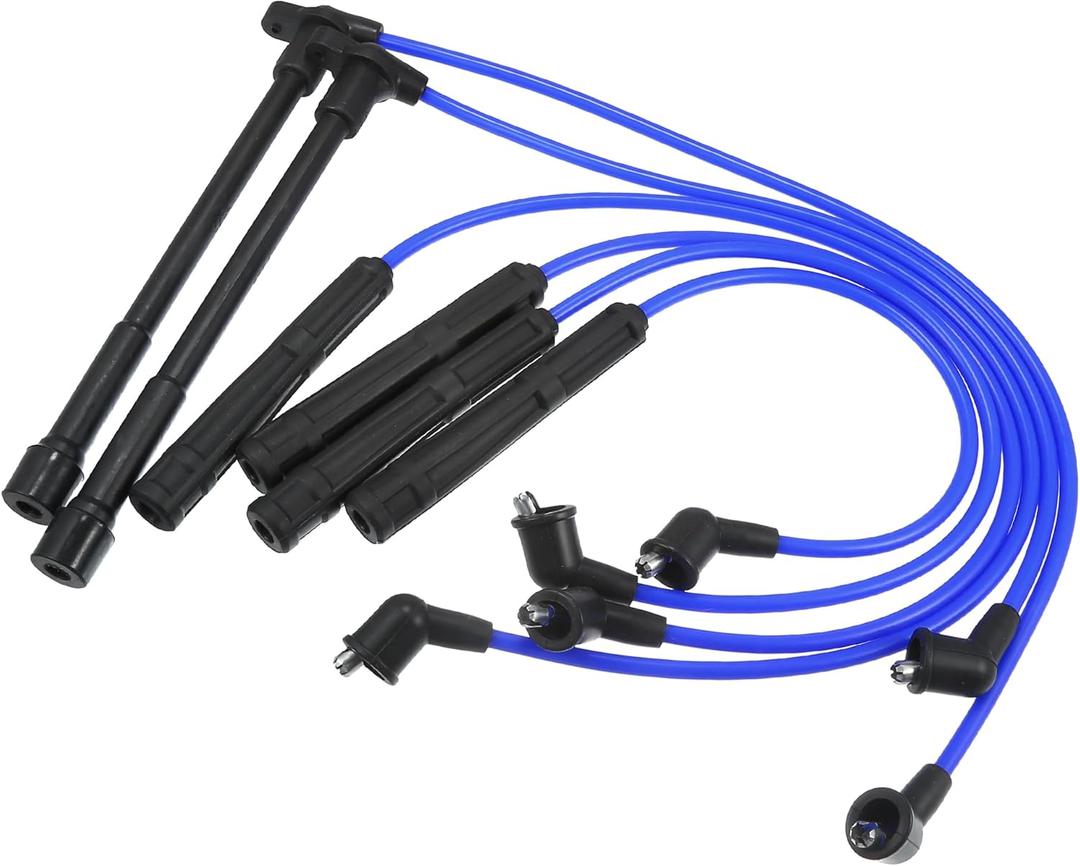 ACROPIX Car Spark Plug Coil Wires Ignition Coil Harness Cable Fit for Nissan Frontier Pathfinder Xterra 3.3L No.224500W025/224404S127 - Pack of 6