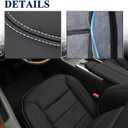 NLQR Front Driver Bottom Replacement Seat Cover Black Microfiber Leather Compatible with Mercedes Benz ML250 ML350 ML400 2012 2013 2014 2015
