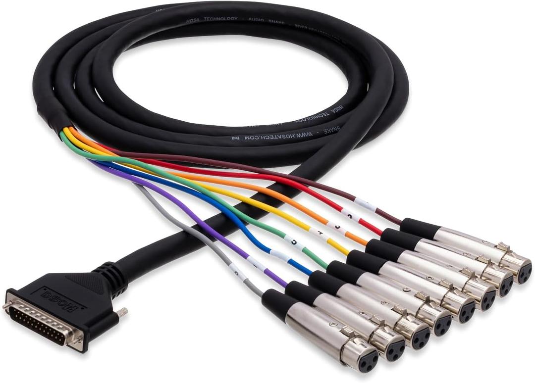 Hosa DTF-803 XLR3F to DB25 Balanced Snake, 9.8 Feet