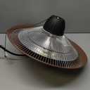 Patio Heater for Outdoor Use 1500W Electric Infrared Hanging Heater, Ceiling Mounted, Waterproof for Porch, Garage, Balcony, Overheat Protection Black