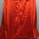 Yameay Satin Two Piece Outfits for Women Long Sleeve Lapel Button Down Tops Wide Leg Pants Pajama Set, S