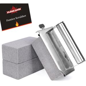 XUDAKAIXIN Grill Cleaning Bricks with Handle, Pumice Griddle Cleaning Stone Removing Stains for Grill,Plattop Griddle,Sink,Cookwares,Floor,Countertop(3-Pack with Handle)