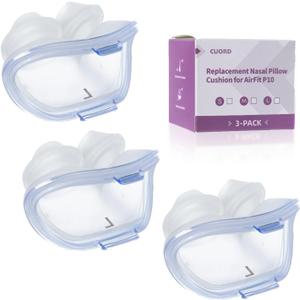 3 Packs Replacement Nasal Pillow Cushion for ResMed AirFit P10, Compatible with Original Airfit P10 Frame, Replacement Silicone CPAP Supplies, Reliable Seal & Lighter Weight, Large