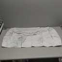 Round Fitted Tablecloth with Elastic Edge Waterproof Table Cloth White Marble Wipeable Table Cover Fits 36"-44" Round Tables for Dining Picnic Camping