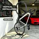 Adjustable Height Vertical Bike Stand for 24"-29" Standard Bikes,Bike Rack with Maintenance Function,Maximum Load Capacity of 44 Lbs, Space-Saving Indoor Bicycle Stand for Garage,Apartment
