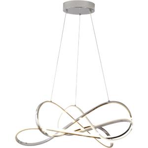 LED Pendant Lights Modern DIY Chrome Plated Dimmable Chandelier Adjustable Hanging Pendant Lamp Fixtures for Dining Living Room Kitchen Room Bar With RC (Chrome Plated, Dia25.6-30xH7.9 Inch)